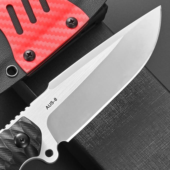 Eafengrow EF162 Fixed Blade Knife AUS-8 Steel Blade G10 Handle Full Tang Compact EDC Tool Fix Knifes for Outdoor Camping Survival
