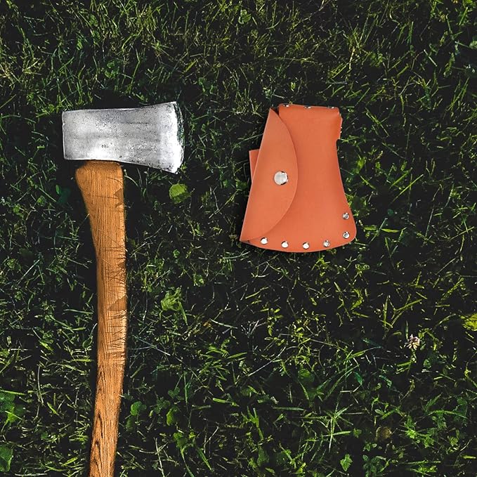 3pcs Portable Axe Leather Cover for Hatchet Sleeve for Outdoor Safety Camping and Hiking Premium Quality Design to Prevent Accidental Cuts and