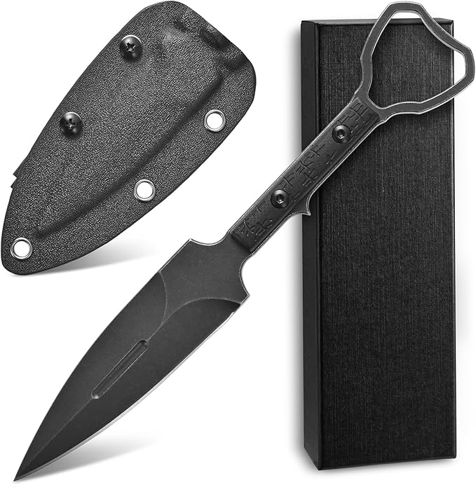 C1345 Fixed Blade Knife K110 Steel Blade G10 Handle EDC Tool Knifes for Outdoor Camping Survival Hiking Hunting(Black)