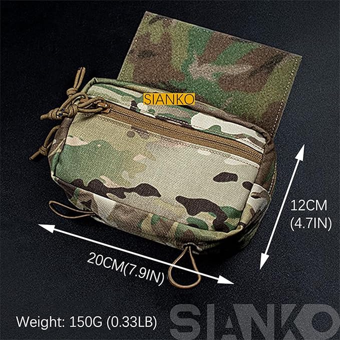 Tactical Storage PouchEDC Admin Sundry Tool BagVest Chest Hanging Expansion Attachment BagAirsoft Hunting Military Multifunctional Utility Gear