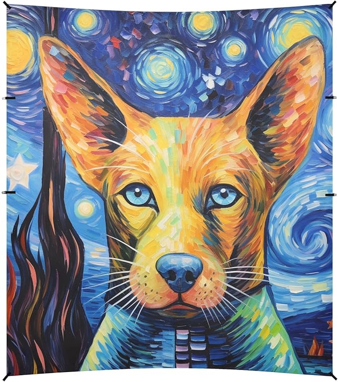 ALAZA Watercolor Dogs Starry Night Galaxy Beach Tent Sun Shelter Portable Canopy Sunshade for Outdoor Camping Picnics Backyard Fun 10x9 ft
