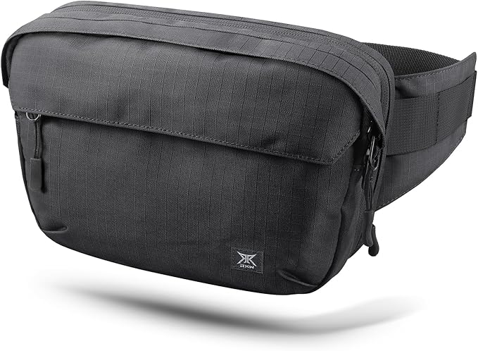 Large Tactical CCW Fanny Pack for Men Women Security Carry EDC Crossbody Bag Anti Theft Waist Bag for Hiking Hunting Running (Adjustable Up to 57 Waist Includes 1 Holster)