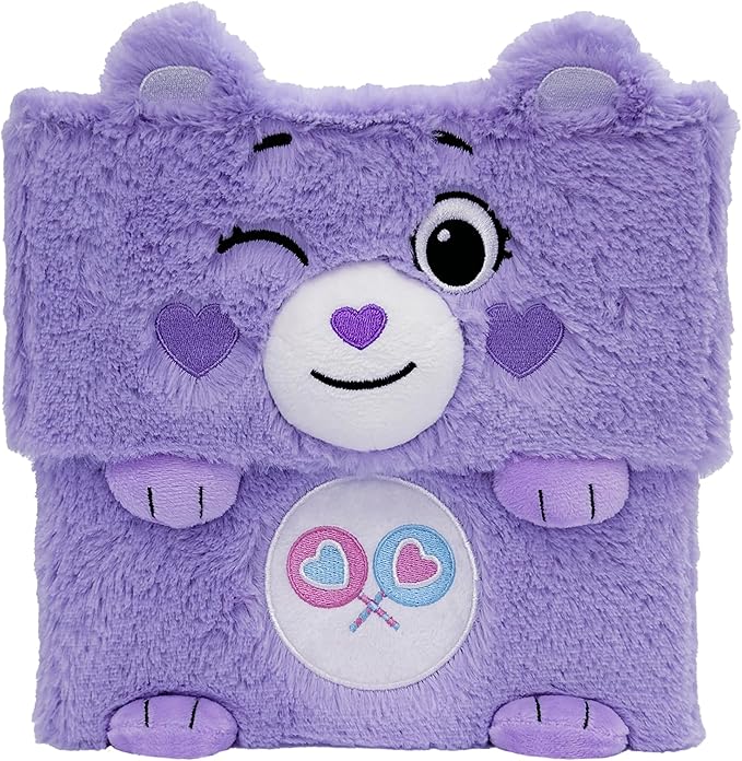 Happy Nappers Care Bears: Storables 12 Box - Share Bear - Purple Character Themed Bin Fabric Storage Container Opening Top Lid Holds Toys Books &amp More Licensed
