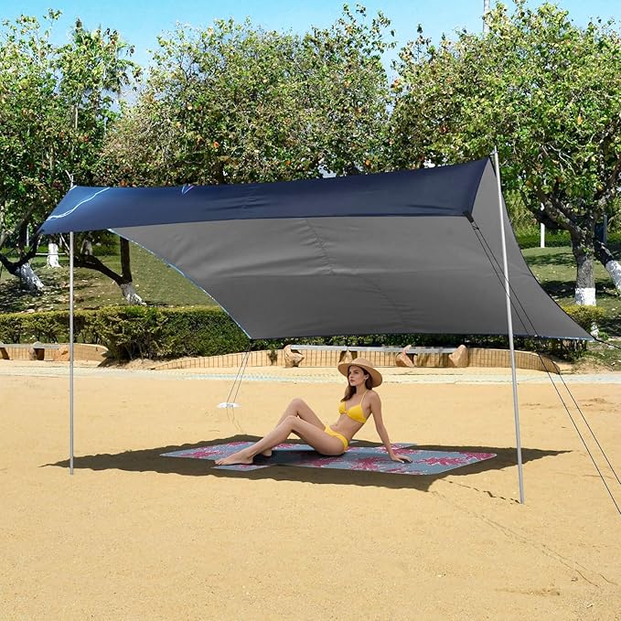 ALAZA Lightning Leader Beach Tent Sun Shelter Portable Canopy Sunshade for Outdoor Camping Picnics Backyard Fun 10x9 ft