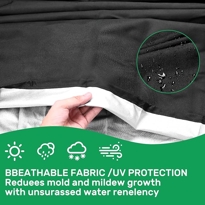 275 Gallon 600D IBC Tote Cover 1000L Zipper Outdoor Water Tank Protective Cover Black