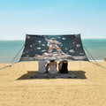 ALAZA Astronaut Space Man Beach Tent Sun Shelter UPF50+ Protection Beach Shade Canopy w/ 4 Sandbags for Outdoor Camping Fishing Backyard Fun Picnic 10x9 ft