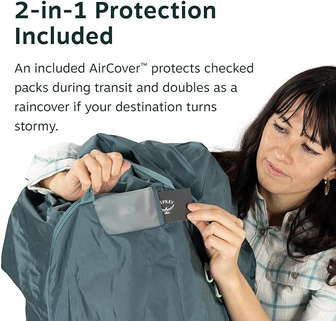 Osprey Fairview Trek Women's Travel Backpack - Hybrid Backpacking &amp Travel Bag with Internal Organization