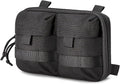 Black Tactical Molle EDC Pouch - Admin Pouch with Molle Attachments for Backpacks