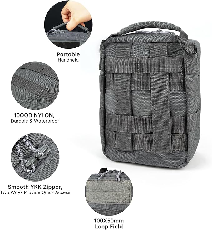 Earmor Molle Pouch Shooting Range Tactical Bags for Shooting Earmuff Earplugs and Eye Protection Glasses
