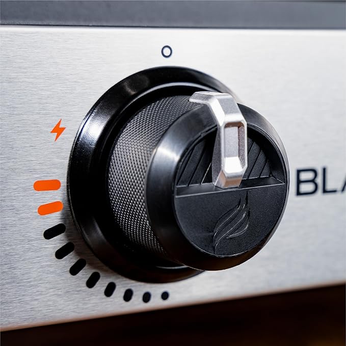 Blackstone 1666 22” Tabletop Griddle with Stainless Steel Faceplate Powder Coated Steel Black