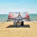 ALAZA Love Paris Eiffel Tower Car Beach Tent Sun Shelter Portable Canopy Sunshade for Outdoor Camping Picnics Backyard Fun 10x9 ft