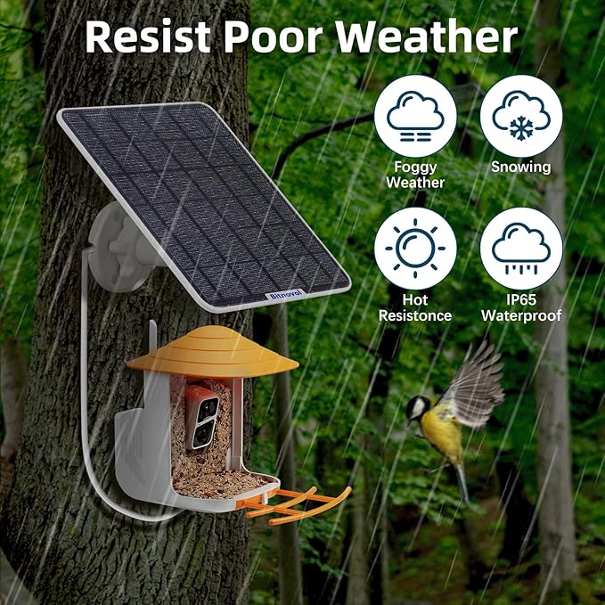 6W Upgraded Solar Panel for Security Camera6V USB C Solar Charger Match to Rechargeable Battery Powered Bird Feeder CamRing Camera Solar Panels with DC Micro-USB Port9.8ft Cable 360° Swivel Bracket