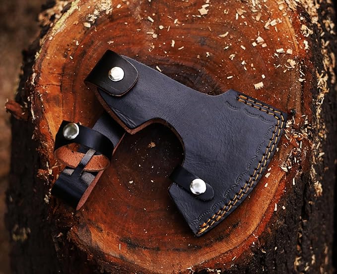 Handmade 17 Viking Axe with Sheath - Norse Medieval Axe | Nordic Style Hatchet | Decorative Collectible | Viking Gift for him | Birthday Anniversary Christmas (EBX-02)