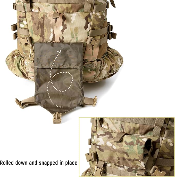 MT Military Army Large Rucksack with Detacheable Assault Backpack Hydration Pack Shoulder Straps and Waist Belt Metal Frame | Detacheable Hydration Pack Shoulder Straps Waist Belt Metal Frame