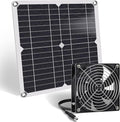 Solar Fan 12W Weatherproof Solar Panel with DC Fan for Small Chicken Coops Greenhouses Sheds Pet Houses Intake or Exhaust air