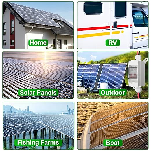 Solar Panel Disconnect Switch 32 Amp 500V DC Miniature Circuit Breaker with Plug-and-Play Connector and IP65 Waterproof Box for Outdoor PV or AC Stystem RV and Solar