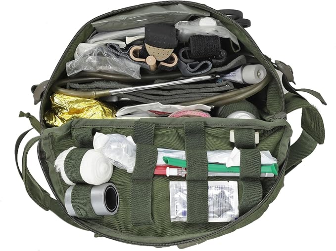 ELMON Fanny Pack Medic Bag - MOLLE Compatible Medical Pouch with Large Zipped Pocket