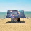 ALAZA Mermaid Starfish Beach Tent Sun Shelter UPF50+ Protection Beach Shade Canopy w/ 4 Sandbags for Outdoor Camping Fishing Backyard Fun Picnic 10x9 ft