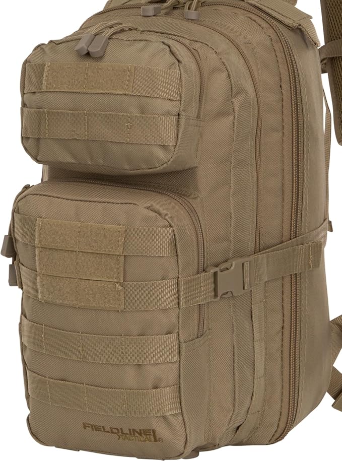 Surge Tactical Hydration Pack by Fieldline | Military Backpack with MOLLE System | Survival Bug Out Bag | 22L Storage Capacity + 3L Reservoir (Digital Sand)
