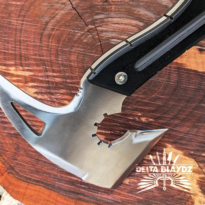 Handmade Resident Evil Requiem Leon's Hatchet with Leather Sheath | RE9 Full Tang Stainless Steel Axe - Leon Kennedy Axe Replica