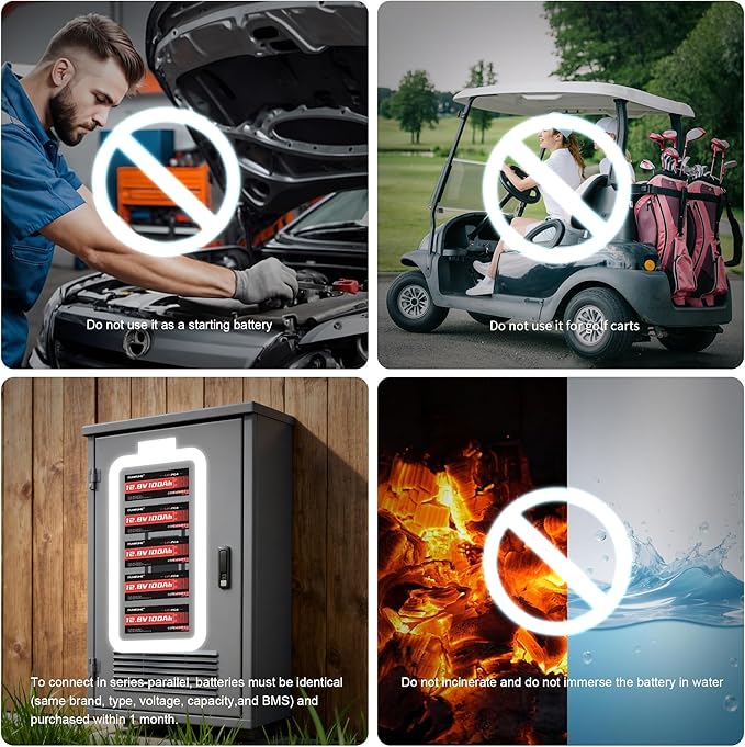 12V 300Ah 2 Packs Lithium LiFePO4 Battery 200A BMS 3840W Rechargeable Lithium Iron Phosphate Battery 15000+ Deep Cycles for Solar SystemBackup PowerRVCampingMarineOff-Grid