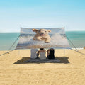 ALAZA Puppy Running at The Sea Beach Tent Sun Shelter Portable Canopy Sunshade for Outdoor Camping Picnics Backyard Fun 10x9 ft