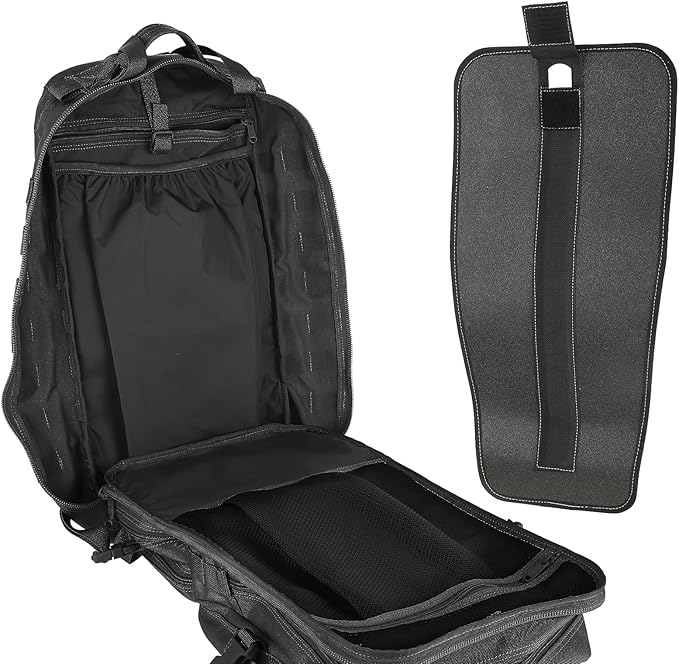 MAXPEDITION Gyrfalcon Backpack (Black) 36L Tactical Backpack with Detachable Waist Pack MOLLE Internal Frame Rucksack Military Survival Pack Bug Out Bag PT1054B