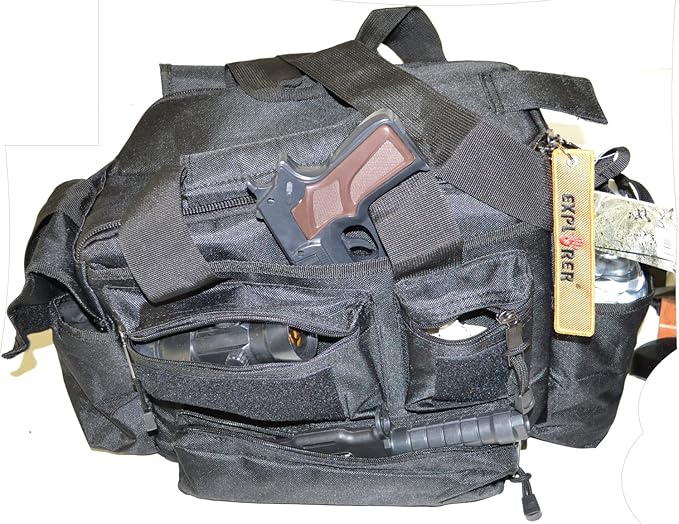 Explorer Range Bag Shooting Tactical Assault Gear Hiking Waist Bag Shoulder Backpack EDC Camera Bag MOLLE Modular Deployment Compact Utility Military Surplus Gear Heavy Duty (TC08BlackRange)