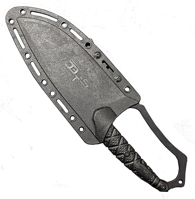 NLX 11 Black Stonewash Tanto Drop Point Style Machete and Outdoor Tools with Glass Breaker Full Tang Stainless Steel Fixed Blade with ABS Sheath. Durable Gear for Camping Hiking Bushcraft EDC Use