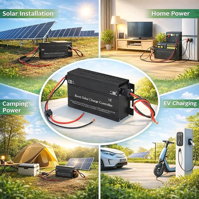 MPPT Solar Charge Controller Electric Vehicle Voltage Regulator 24V 36V 48V 60V 72V - High Efficiency Real Time Display Multi Battery Compatibility