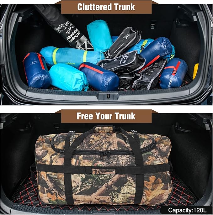 REDCAMP 85L/120L/140L Foldable Duffle Bag with Wheels Large Travel Duffel Bag