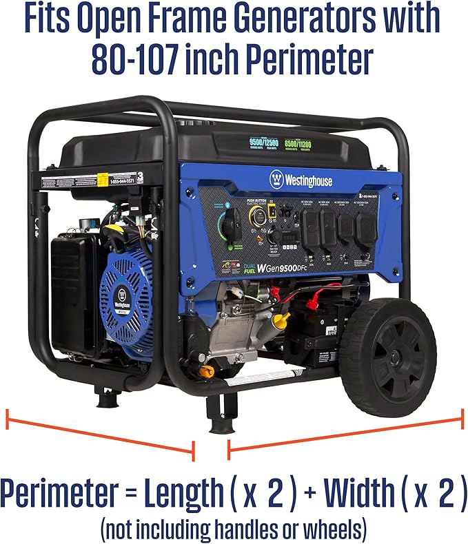Westinghouse WGenTent Generator Running Cover for Open Frame GeneratorsBlack