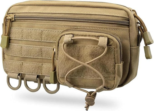1000D Tactical Molle Horizontal Admin Pouch with Front Drawstring Pocket EMT Pouch Utility Orgaznier Bag
