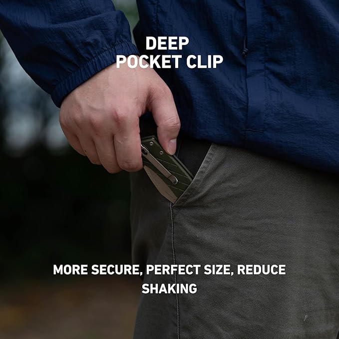 CJRB Kestrel Folding Knife 3.31'' AR-RPM9 Steel Blade G10 Handle EDC Knife for Outdoor Survival Camping Hiking Designed by Ray Laconico(J1962 Green)