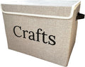 Craft Storage Box to keep your items neat and organized. Large Art and Craft bin with lid and handles. Stylish and space saving design.