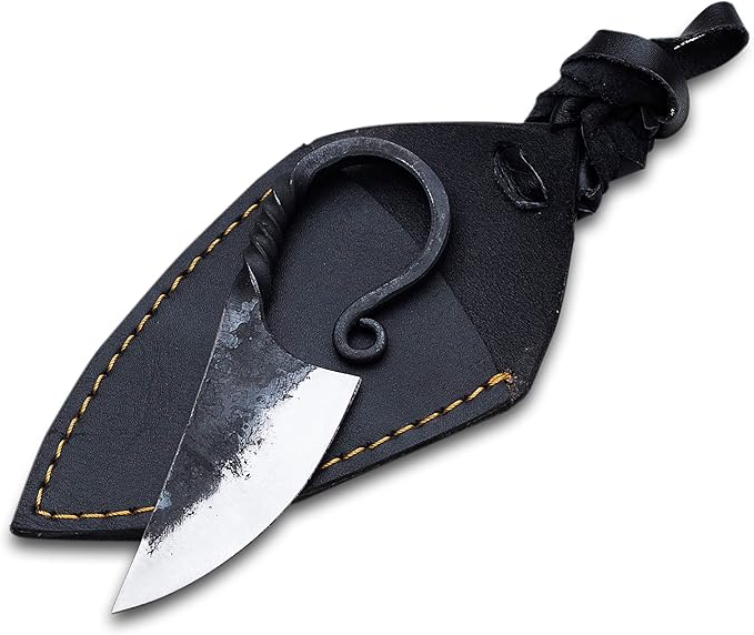 Kraatos War Axe Viking Battle Axe Replica Ax - Handmade Forged Stainless Steel Axe Prop Tool with Viking Axe Hatchet Solid Wood Handle Skarde Seax Men's Gift