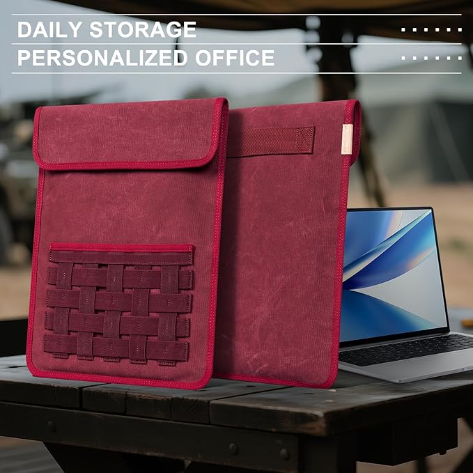 Gexmil Protective Tablet Sleeve for iPad Pro 13 Inch (M4) 2024 iPad Air 13 Inch M3/M2 iPad Pro 12.9 InchGalaxy Tab S9 Plus/S10+/S10 Plus/S9 FE+/S9 FE Plus 12.4 Red
