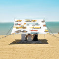 ALAZA Cartoon Heavy Machinery Cars Vehicles Beach Tent Sun Shelter Portable Canopy Sunshade for Outdoor Camping Picnics Backyard Fun 10x9 ft
