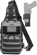 ATBP Tactical Sling Backpack With Holster Military Crossbody Bag for Men Single Shoulder Back Pack 10L