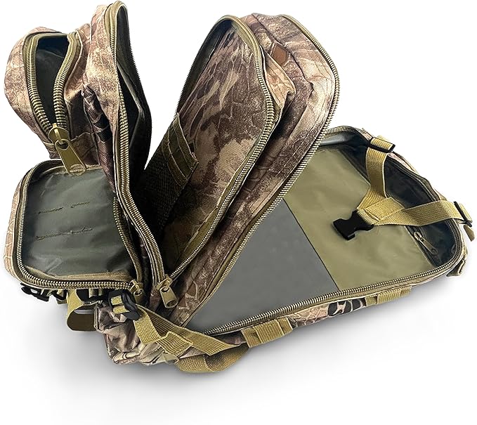 ASA TECHMED Tactical Backpack - Durable 3-Day Pack for Hiking Emergency Preparedness - Hydration Compatible (Snake Brown)