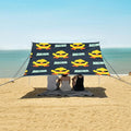 ALAZA Duck Banknote Beach Tent Sun Shelter UPF50+ Protection Beach Shade Canopy w/ 4 Sandbags for Outdoor Camping Fishing Backyard Fun Picnic 10x9 ft