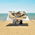 ALAZA Witch Owl Halloween Beach Tent Sun Shelter UPF50+ Protection Beach Shade Canopy w/ 4 Sandbags for Outdoor Camping Fishing Backyard Fun Picnic 10x9 ft