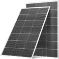VEVOR 2PCS 100W Monocrystalline Solar Panels 23% High-Efficiency Mono PV Module with Stable MC4 Output &amp Aluminum Frame IP65 Waterproof Solar Panel for Car Boat RV Flat Rooftop Off-Grid Applicat