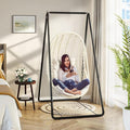 Hammock Chair StandHeavy-Duty Steel Hammock Stand300LBS Multi-Use Swing Stand for Outdoor IndoorHammock Chair not Include Black (Fast Delivery from USA)
