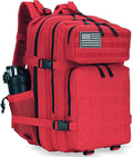 45L Tactical Assault Backpack 3 day assault pack with Molle Waterproof backpack Rucksack for Tactical Backpacks (Red)