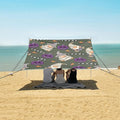 ALAZA Gnome Pumpkin Halloween Beach Tent Sun Shelter UPF50+ Protection Beach Shade Canopy w/ 4 Sandbags for Outdoor Camping Fishing Backyard Fun Picnic 10x9 ft