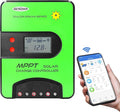 MPPT Solar Charge Controller 30A 12V 24V Auto Max PV 100V Built-in WiFi Adapter APP Remote Monitor LCD Display Solar Panel Charger Regulator for Gel Sealed Flooded Lifepo4 Lithium BAT