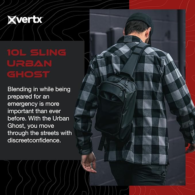 Vertx Urban Ghost Tactical Sling Bag (10L) – Durable Ripstop CCW Carry Pack with Rapid Access Tab Lockable Zippers Mountain - One Size