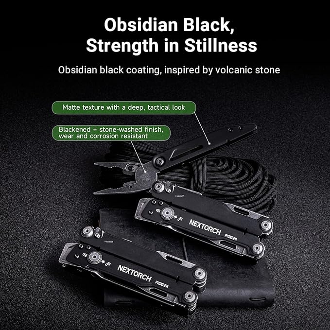 NEXTORCH PIONEER 14-IN-1 Multi-tools Full-SizeVersatile Multi-tool Set with Scissors Needle Nose Pliers Pocket Clip Multi-tool