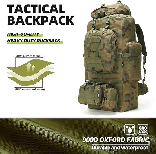 100L Camping Hiking BackpackMolle military Tactical rucksack backpackWaterproof Lightweight Hiking Backpack